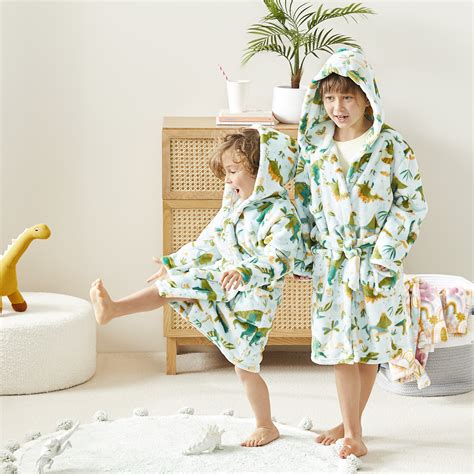 Adairs Kids - Ultra Soft Dino Safari Kids Bath Robe | Adairs