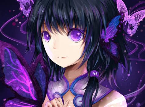 Mystic Butterfly - Anime Girl HD Wallpaper
