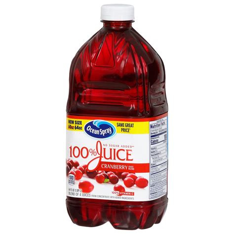 Ocean Spray 100% Juice Cranberry Juice Blend, 64 Fl Oz Bottle 64 oz | Shipt