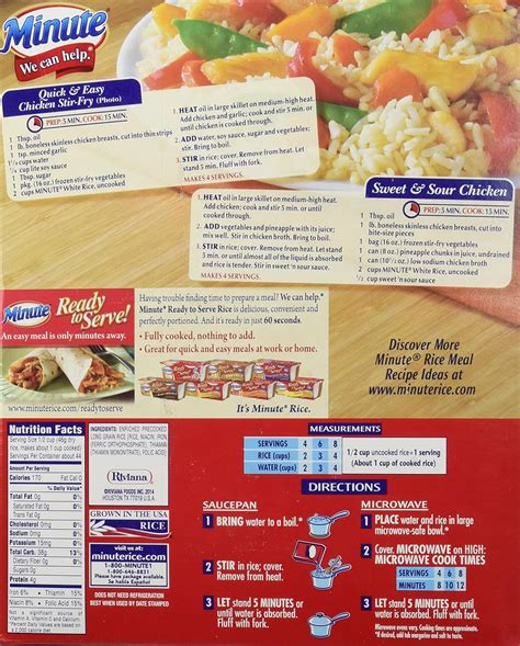 minute rice microwave instructions