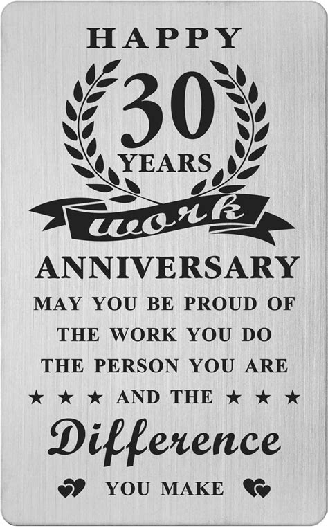 Richesele 30 Years Work Service Card - Thank You 30 Years Work Gifts ...
