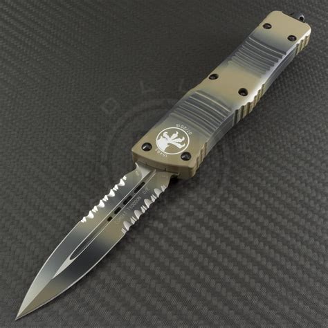 Microtech Knives Tan Camo Combat Troodon D/E Automatic OTF D/A Knife (3 ...
