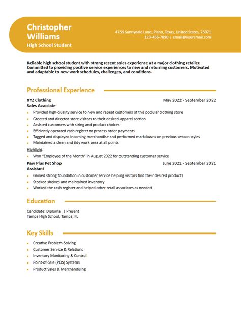Image result for Sample Student Resume Examples