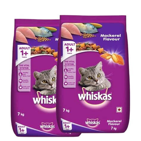 Buy Whiskas Mackerel Flavour Adult Cat Dry Food Online | Supertails