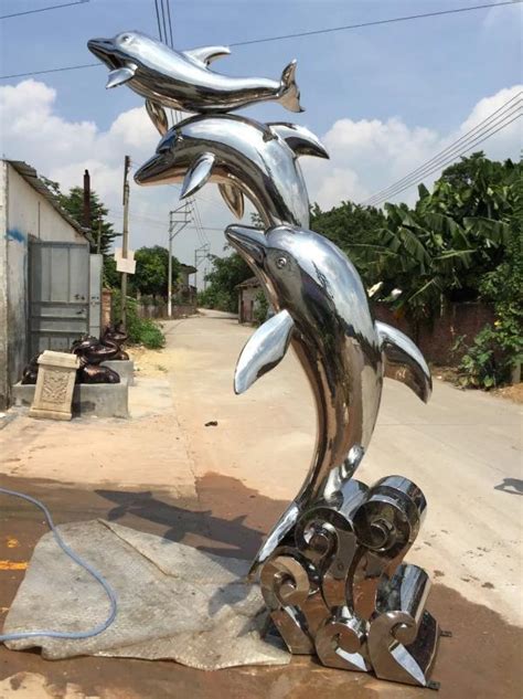 广州专业不锈钢雕塑海豚制作厂家图片,广州专业不锈钢雕塑海豚制作厂家高清图片-广州鎏芳工艺品有限公司，中国制造网