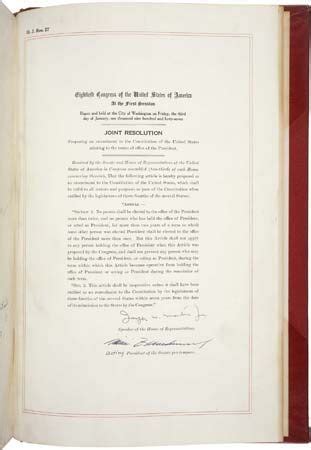 Twenty-second Amendment | US Presidential Term Limits | Britannica