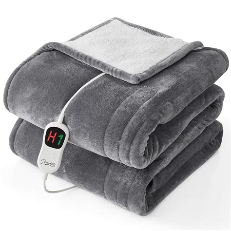 HomeMate Electric Heated Blanket Twin - 62"x84" Heating Bed Blankets ...