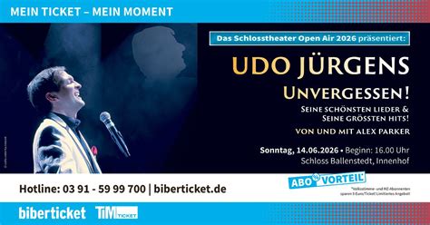 Schlosstheater Open Air 2026 | Udo Jürgens-Unvergessen! Alex Parker ...