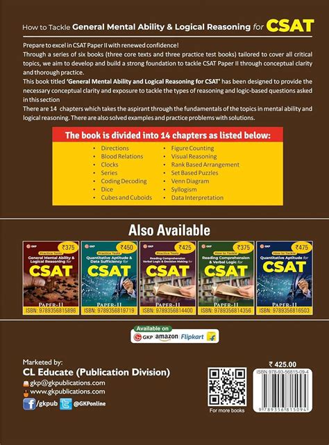 Buy UPSC 2025 : CSAT Paper 2 - Practice Tests - General Mental Ability ...