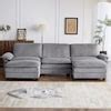 Outopee 122.05-in Modern Light Gray Sectional in the Couches, Sofas ...