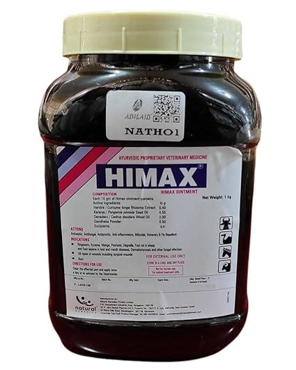 HIMAX Ointment AYURVEDIC Veterinary Medicine 1Kg (1 Pcs) : Amazon.in ...