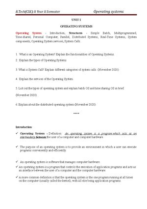 Process management - Operating Systems - Studocu