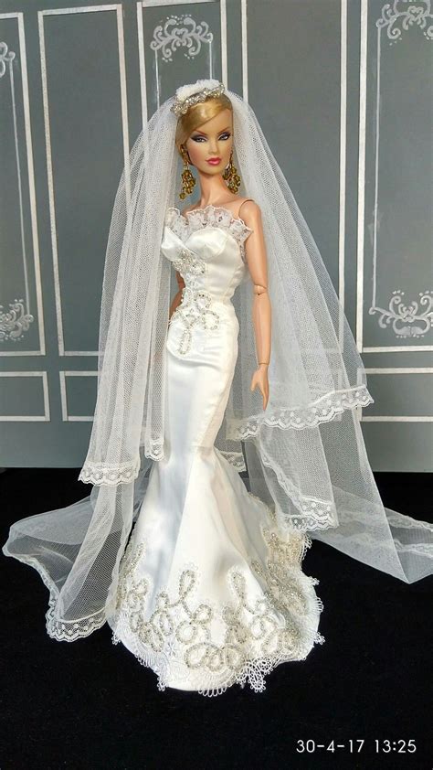 http://stores.ebay.com/amondesign | Barbie wedding dress, Doll wedding dress, Barbie bridal