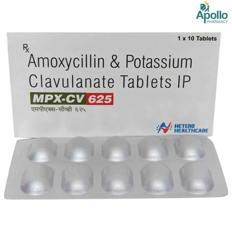 Buy MPX-CV 625 Tablet online | Uses, Side Effects, Price and ...