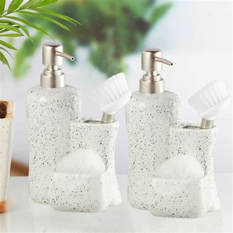Buy Kookee White Stylish Refillable Bathroom Ceramic Soap Dispensers ...