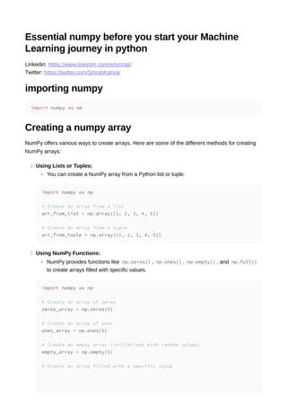 Image result for Numpy Library in Python for Machine Learning