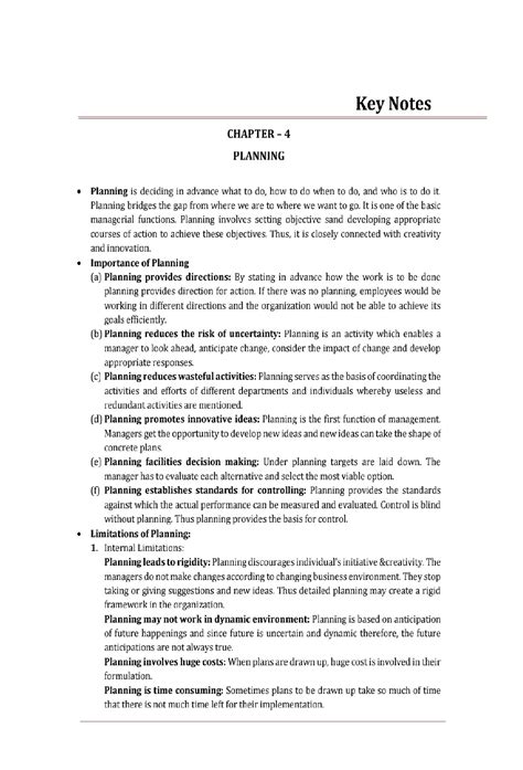 Image result for Planning Class 12 Notes