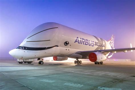 Take a look at the new Airbus Beluga XL as it flies to Britain ...