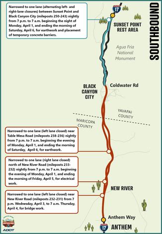 Drivers on Interstate 17 should plan for nightly lane restrictions in ...
