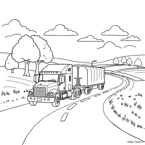 Truck And Trailer Coloring Pages