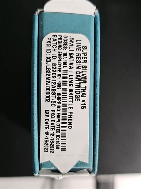 Prime - Super Silver Thai #15 79% THC 9.8% Terpenes : r/PaMedicalMarijuana