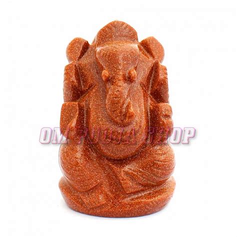 Jaidev Jaidev Jai Mangal Murti Ganesh Statue in Red Sunstone