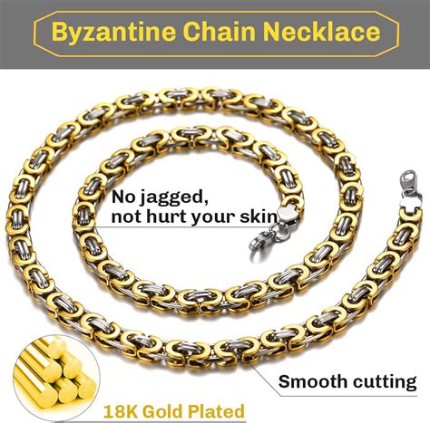 ChainsHouse Mens Byzantine Link Chain Necklace | Ubuy India
