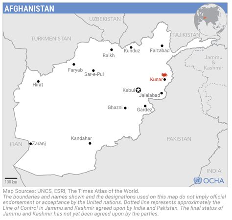 Kunar Province Map