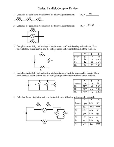 Image result for Combination Circuits Practice Problems