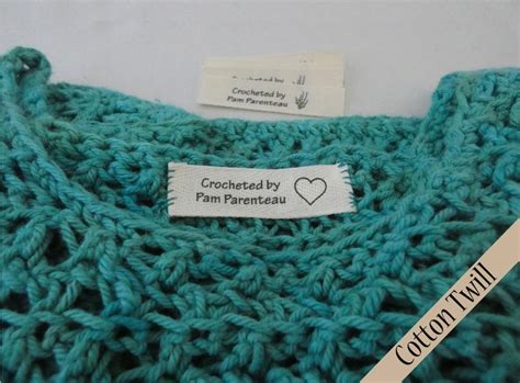 Personalized Cotton Twill Crochet Labels: Sewing Tags - Etsy