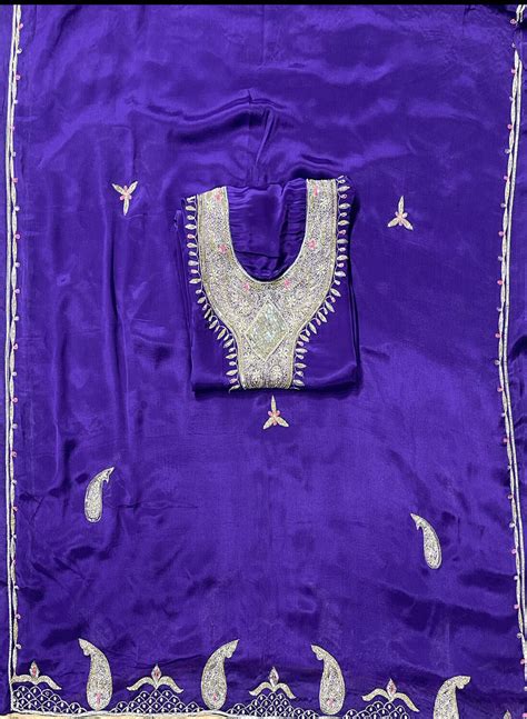 Purple Crepe | Crepe Suit | Wedding | Party Wear | Ring Ceremony | Fes ...