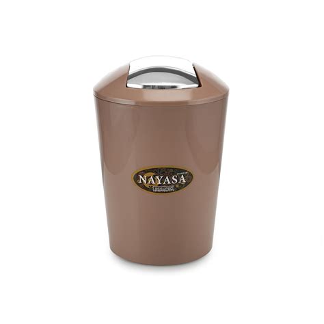 Nayasa Silver Swing Bin Table Top Dustbin 9 Ltrs | Dustbin with Lid ...