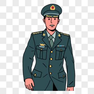 军人漫画图片帅气军装六五式军装军人照片2022已更新今日更新