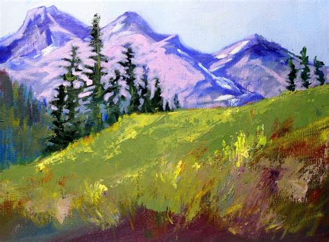 Abstract Mountain Landscape Painting at Michiko Durbin blog