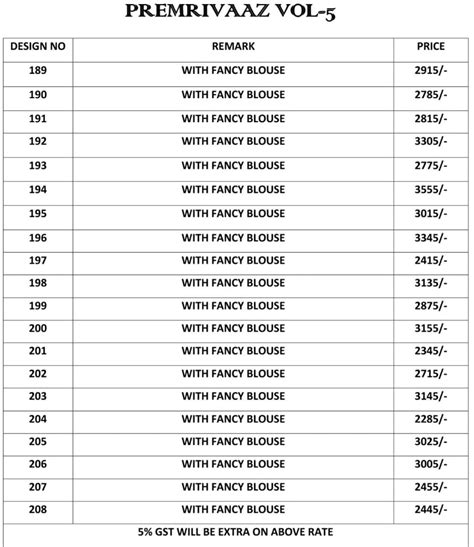 Desi Luk Prem rivaz Vol-5 Wholesale Festive Ethnic Saree Blouse ...