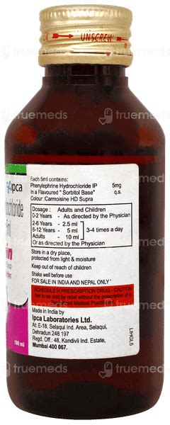 Phenylephrine: View Uses, Side Effects and Medicines