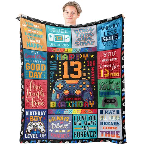 Buy 13 Year Old Boy Gifts Blanket 60"x50", Coolest Gifts for 13 Year ...