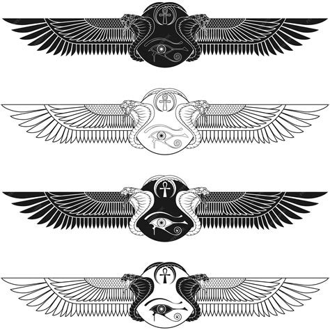 Premium Vector | Winged sun with cobras symbol of ancient egypt