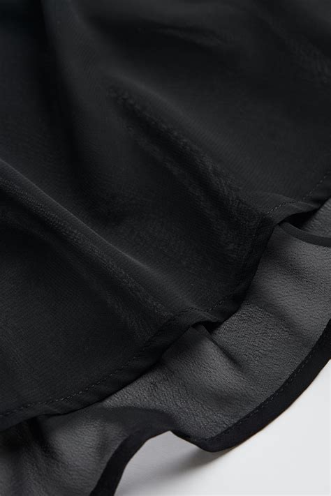 Chiffon beach kaftan - Black - Ladies | H&M IN