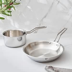 Buy Home Centre Valeria Set of 2 Triply Stainless Steel Cookware Set ...