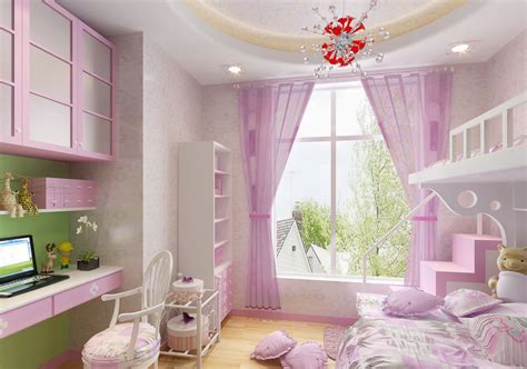女生卧室装修设计效果图-10平方米女生卧室装修效果图