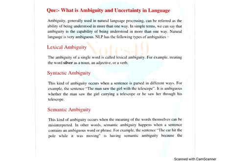 Phases of NLP............. Computer Science and Engineering - Studocu