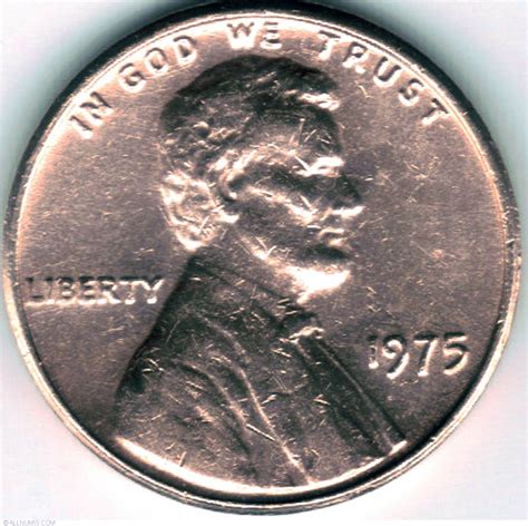 1 Cent 1975, Cent, Lincoln Memorial (1959-2008) - United States of ...