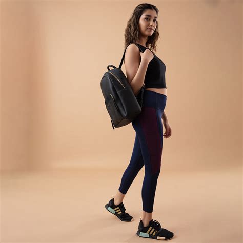 Nykd All Day High rise Color Block Breathable Leggings-NYK029-Peacoat+ ...