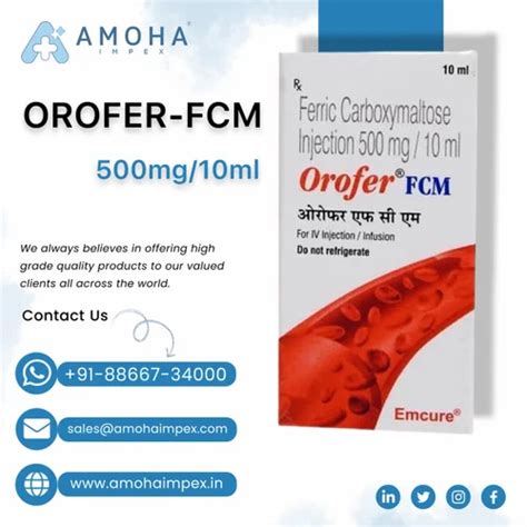 Iron Injection - Ferinject 500 Mg Ferric Carboxy Maltose Injection ...