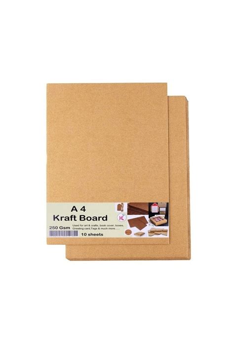 A4 Kraft Board 10 Sheet 250Gsm A4Kb10 | INKARTO – Inkarto