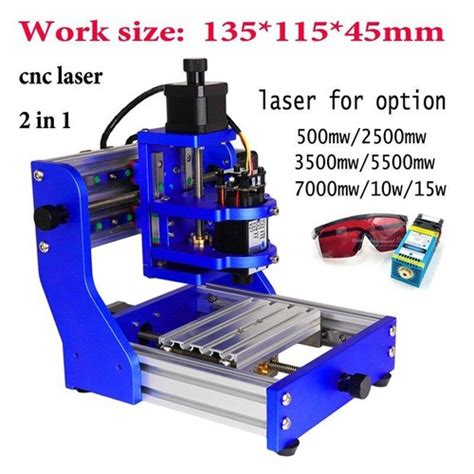 Buy DIY Mini CNC Router Full Metal Frame PCB Milling Wood Laser ...