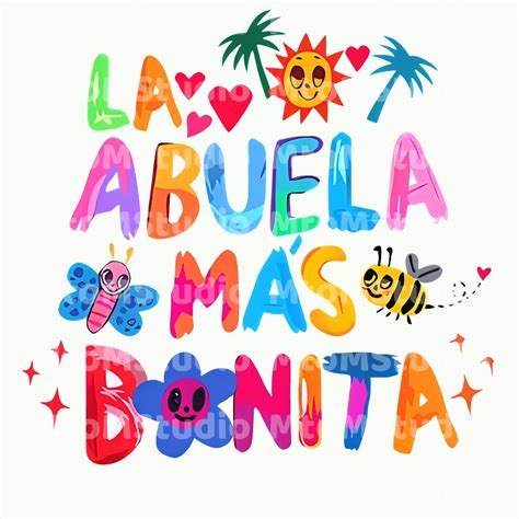 La Abuela Mas Bonita Png, Abuela Latina Grandmother Graphic Png, Trendy ...
