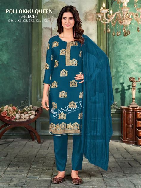 Pallakku Queen 3 Pieces Kurti Bottom With Dupatta Collection