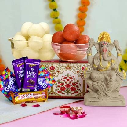 TIED RIBBONS Eco friendly Clay Ganesha Idol for Ganesh Chaturthi Puja ...